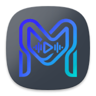 The Mediagg Personal launcher icon: the same M monogram in blue