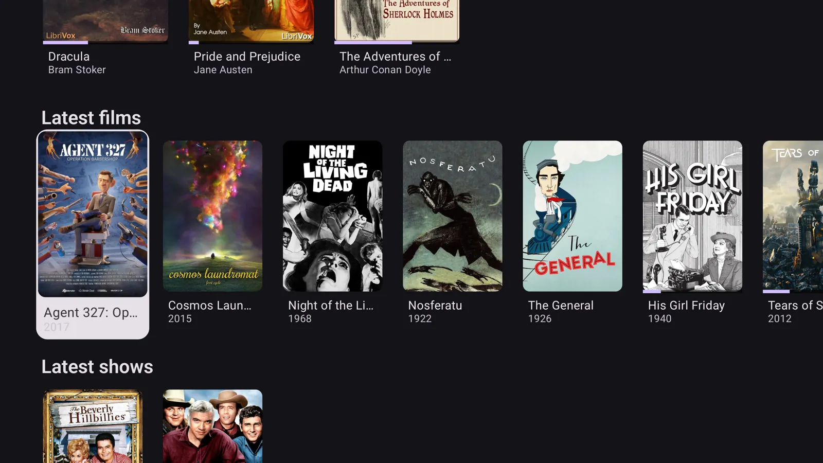 Latest films on Android TV